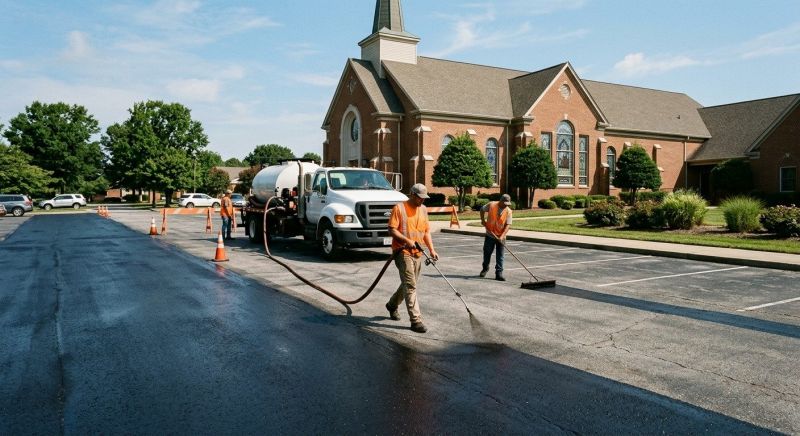 Church Parking Lot Sealcoating in Tampa, FL